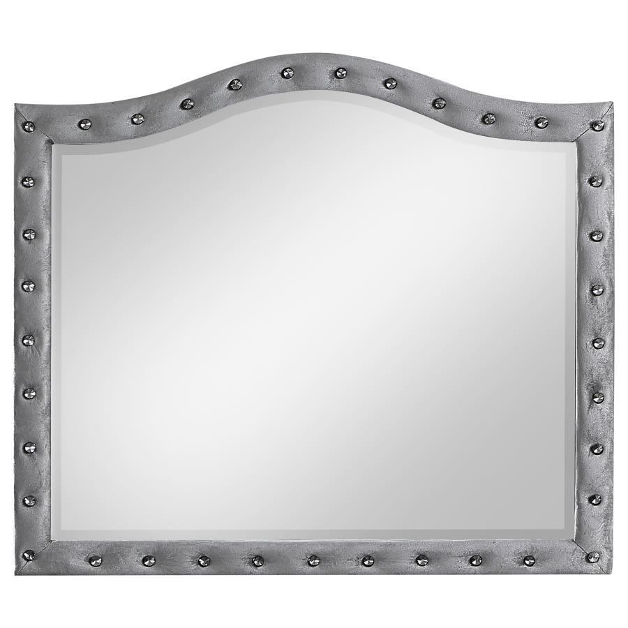 (image for) Deanna Upholstered Dresser Mirror Grey