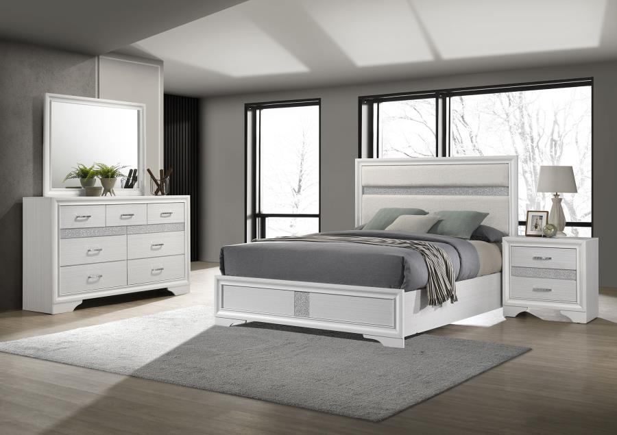 (image for) Miranda 4-piece Eastern King Bedroom Set White - Click Image to Close