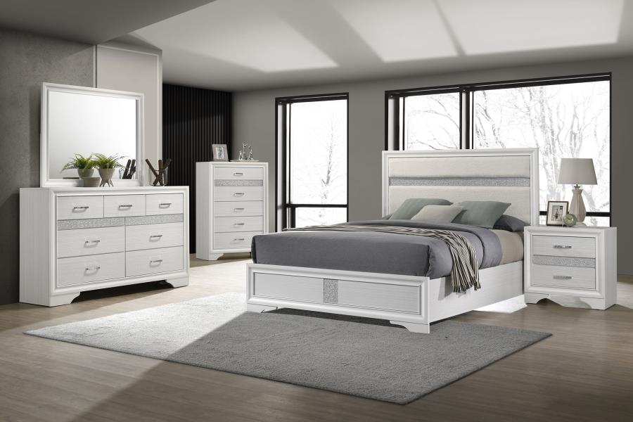 (image for) Miranda 5-piece Eastern King Bedroom Set White - Click Image to Close