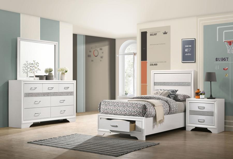 (image for) Miranda 4-piece Twin Bedroom Set White