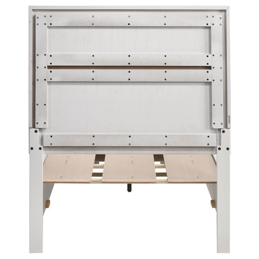 (image for) Miranda 51-inch Wood Twin Storage Panel Bed White