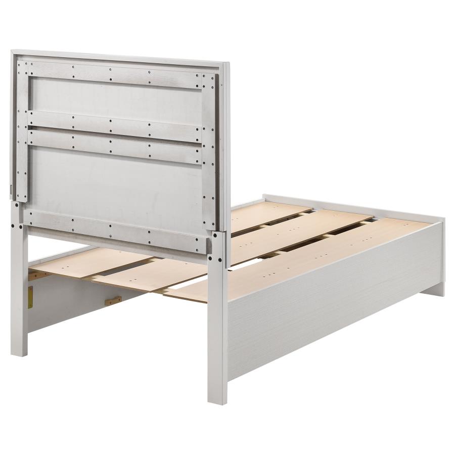 (image for) Miranda 51-inch Wood Twin Storage Panel Bed White