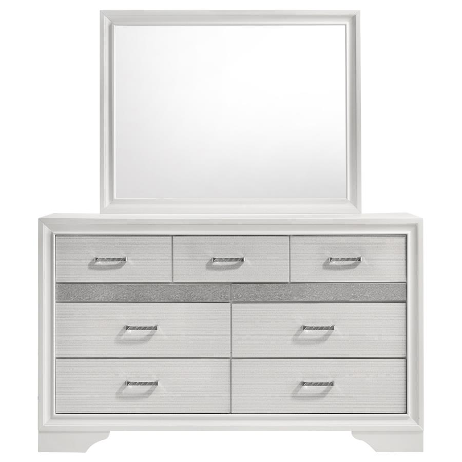 (image for) Miranda 7-drawer Dresser with Mirror White