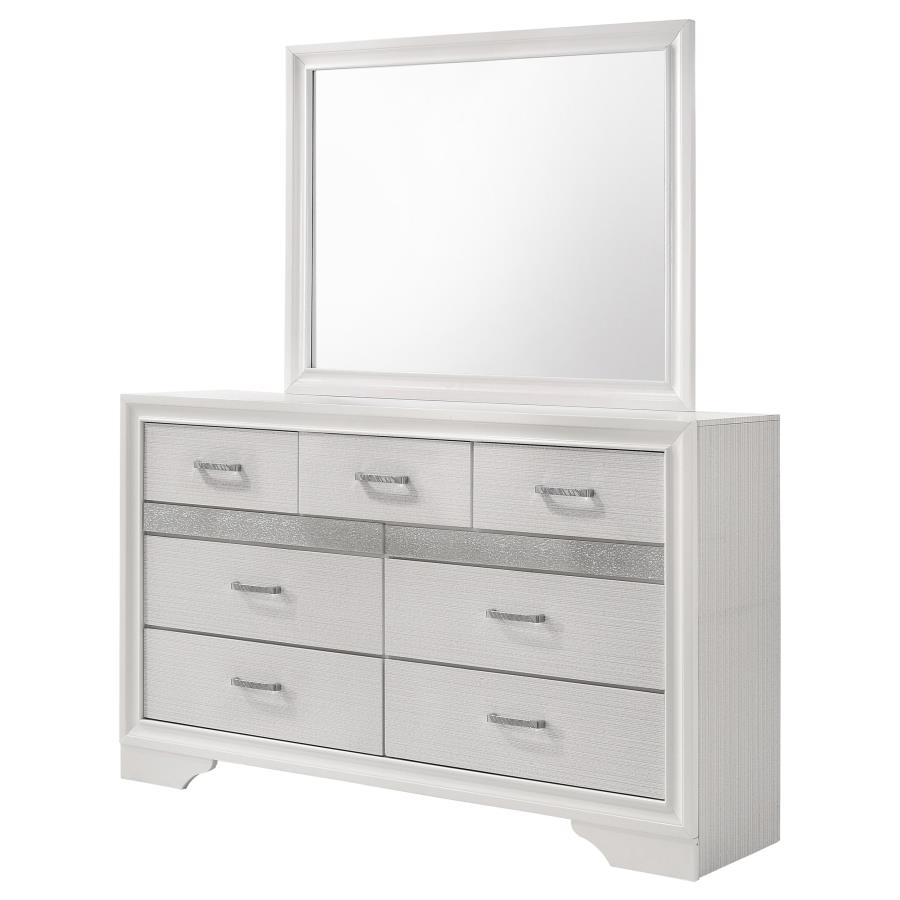 (image for) Miranda 7-drawer Dresser with Mirror White