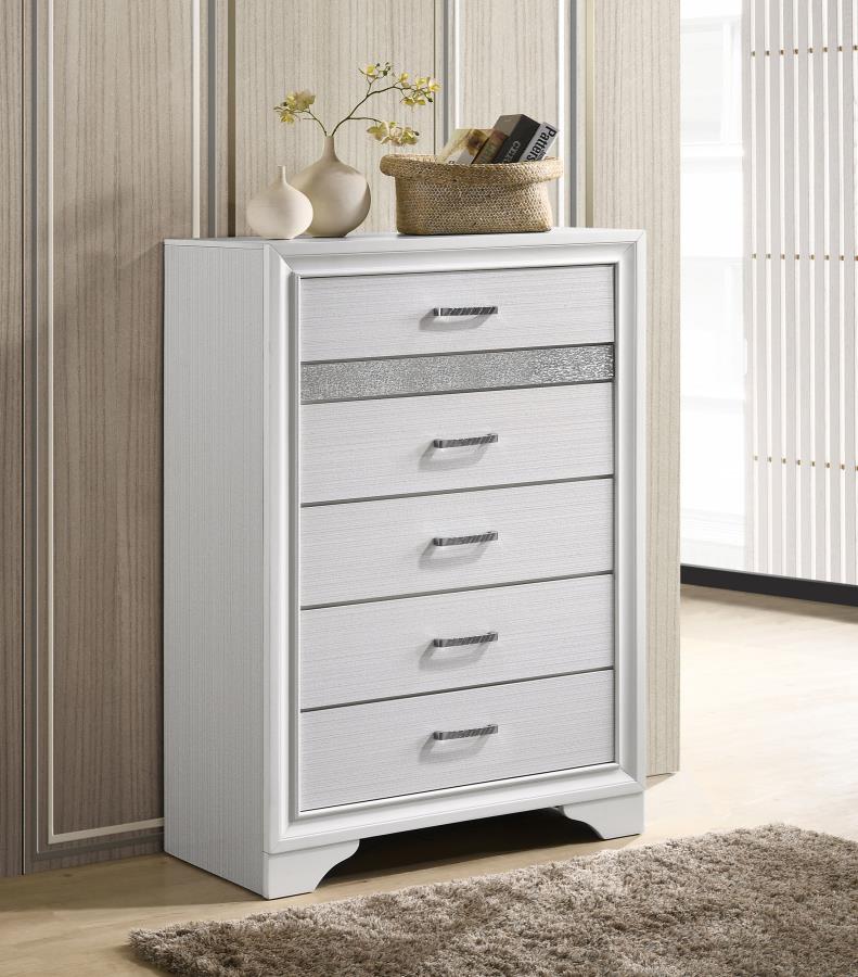 (image for) Miranda 5-drawer Bedroom Chest White