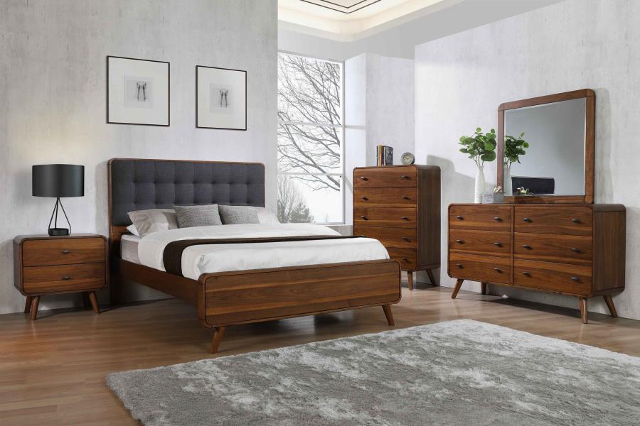 (image for) Robyn 5-piece Full Bedroom Set Dark Walnut