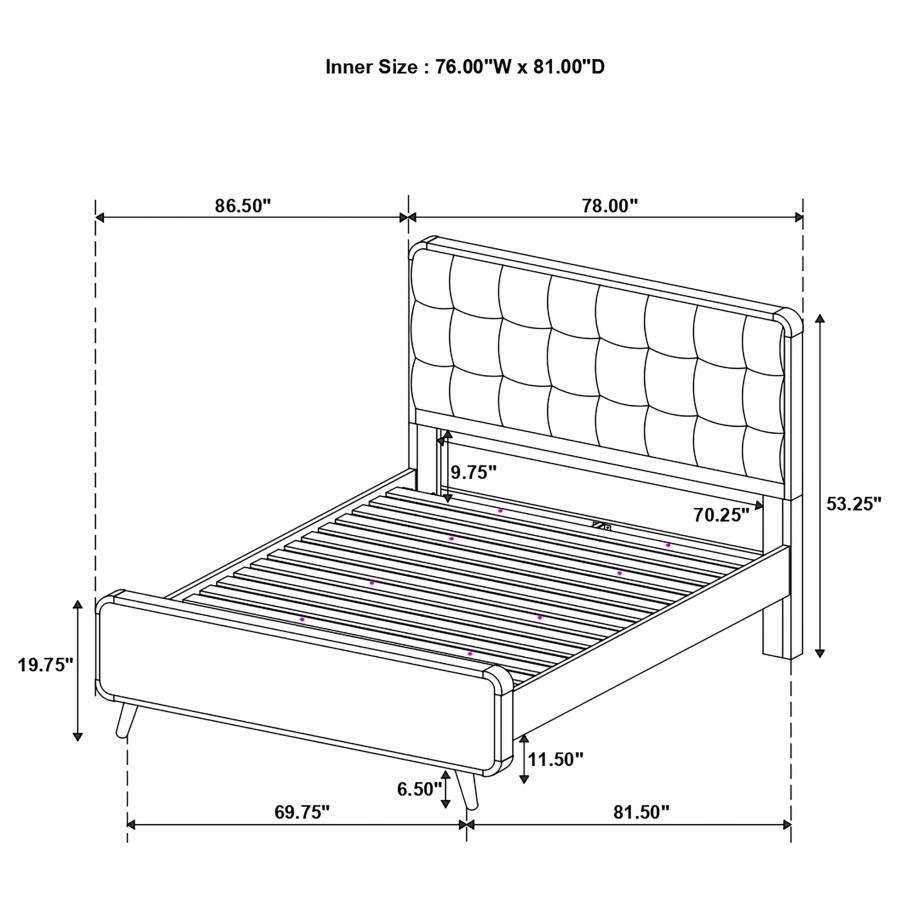 (image for) Robyn 5-piece Eastern King Bedroom Set Dark Walnut