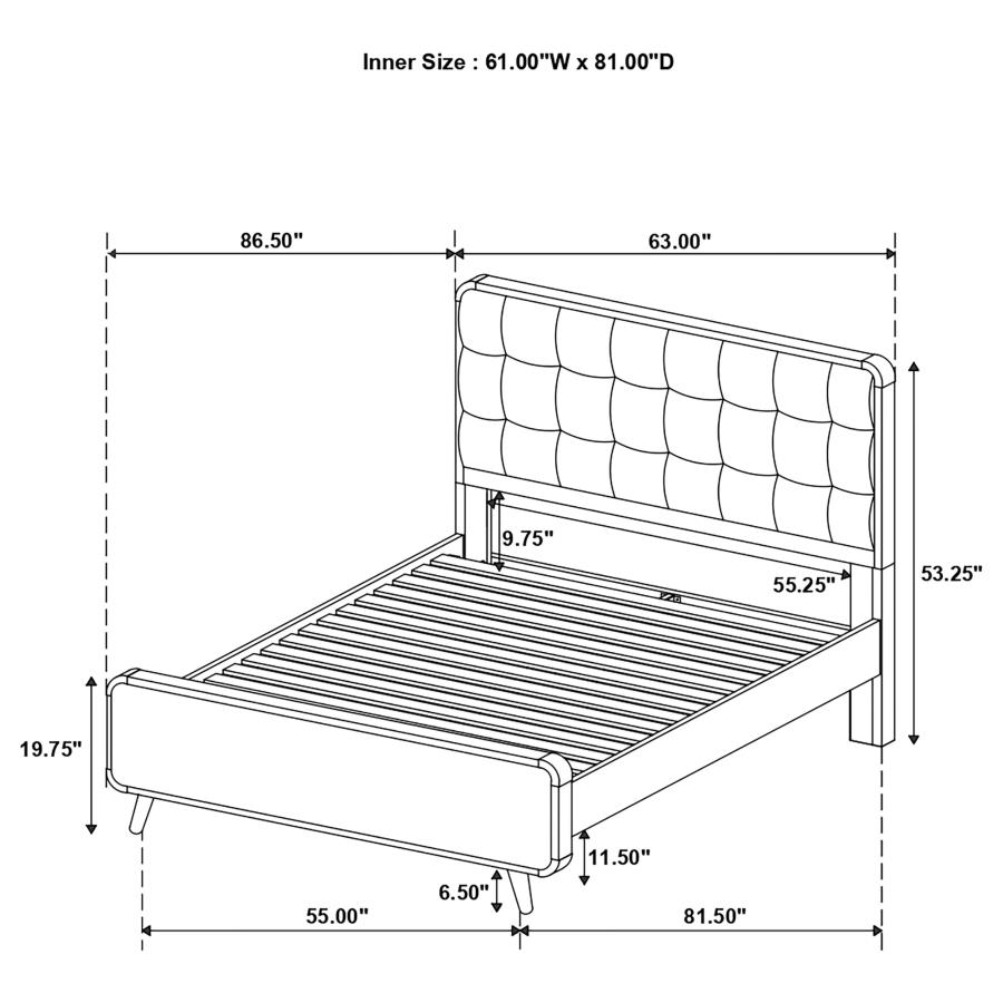 (image for) Robyn Wood Queen Panel Bed Dark Walnut