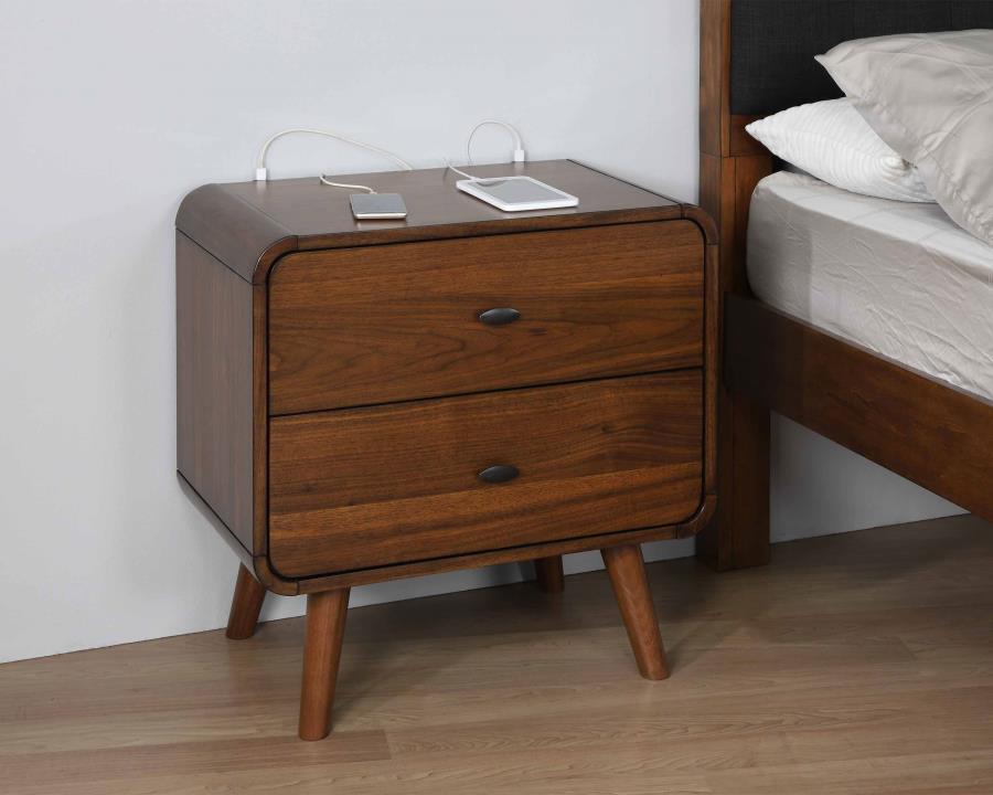 (image for) Robyn 2-drawer Nightstand Dark Walnut