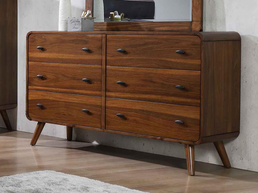 (image for) Robyn 6-drawer Dresser Dark Walnut