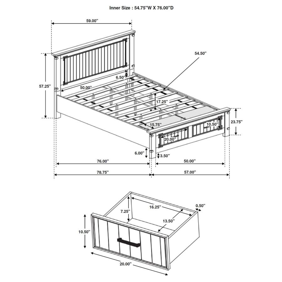 (image for) Brenner 4-piece Full Bedroom Set Rustic Honey