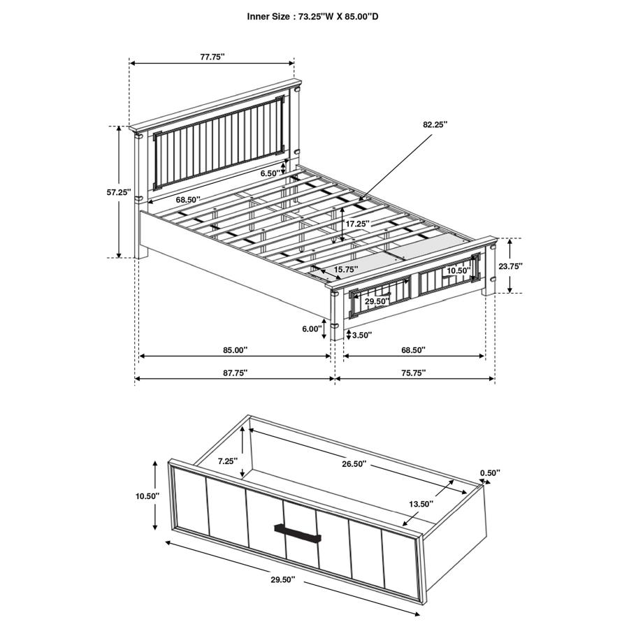 (image for) Brenner 4-piece California King Bedroom Set Rustic Honey