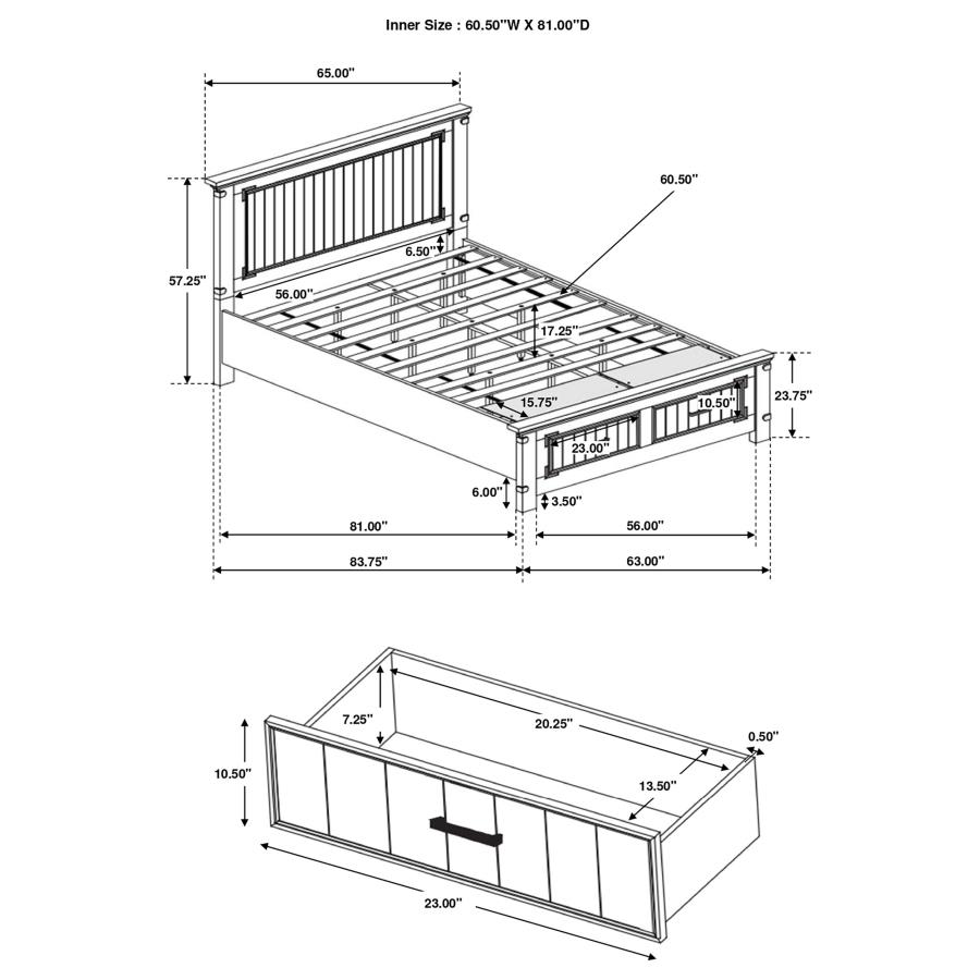 (image for) Brenner 4-piece Queen Bedroom Set Rustic Honey