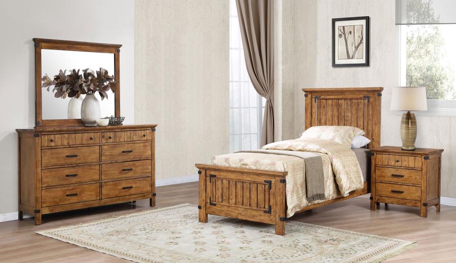 (image for) Brenner 4-piece Twin Bedroom Set Rustic Honey