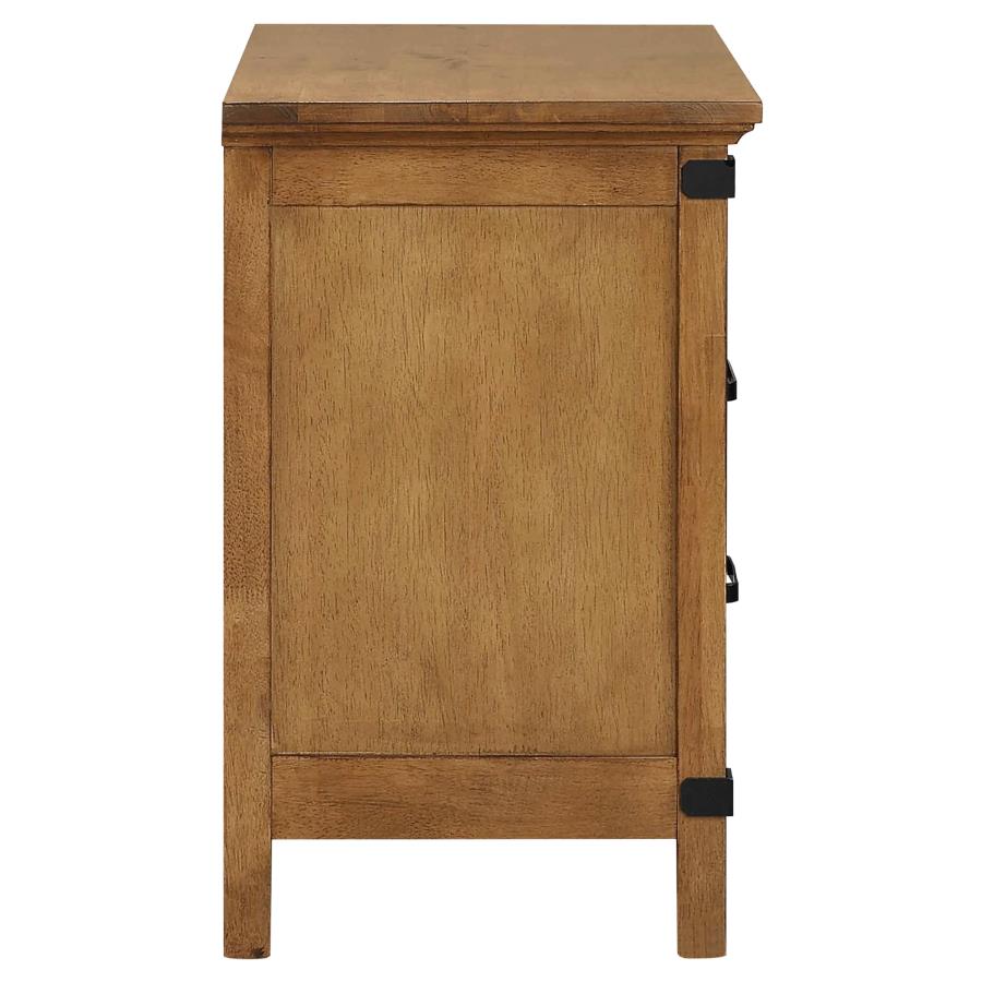 (image for) Brenner 3-drawer Nightstand Rustic Honey