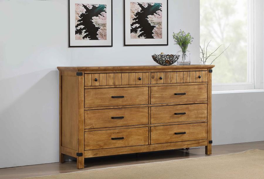 (image for) Brenner 8-drawer Dresser Rustic Honey