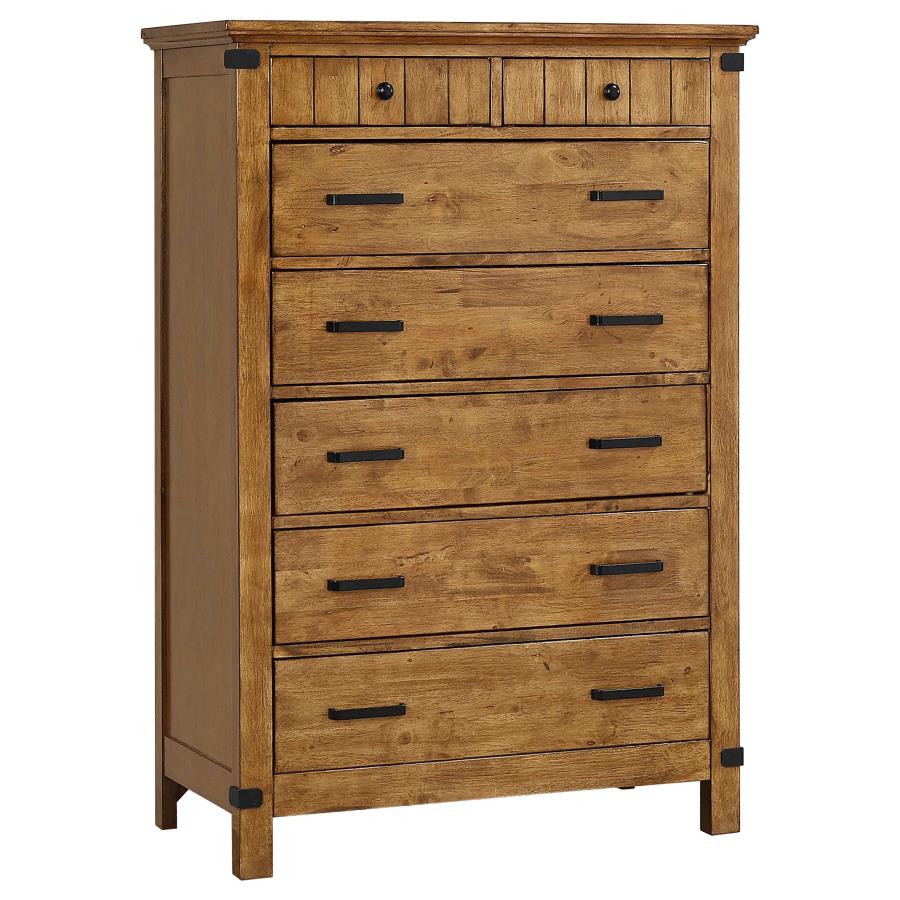 (image for) Brenner 7-drawer Bedroom Chest Rustic Honey