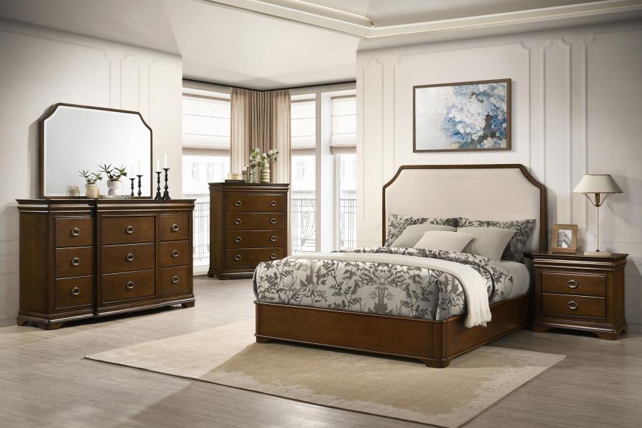 (image for) Garland 5-piece Eastern King Bedroom Set Brown Cherry