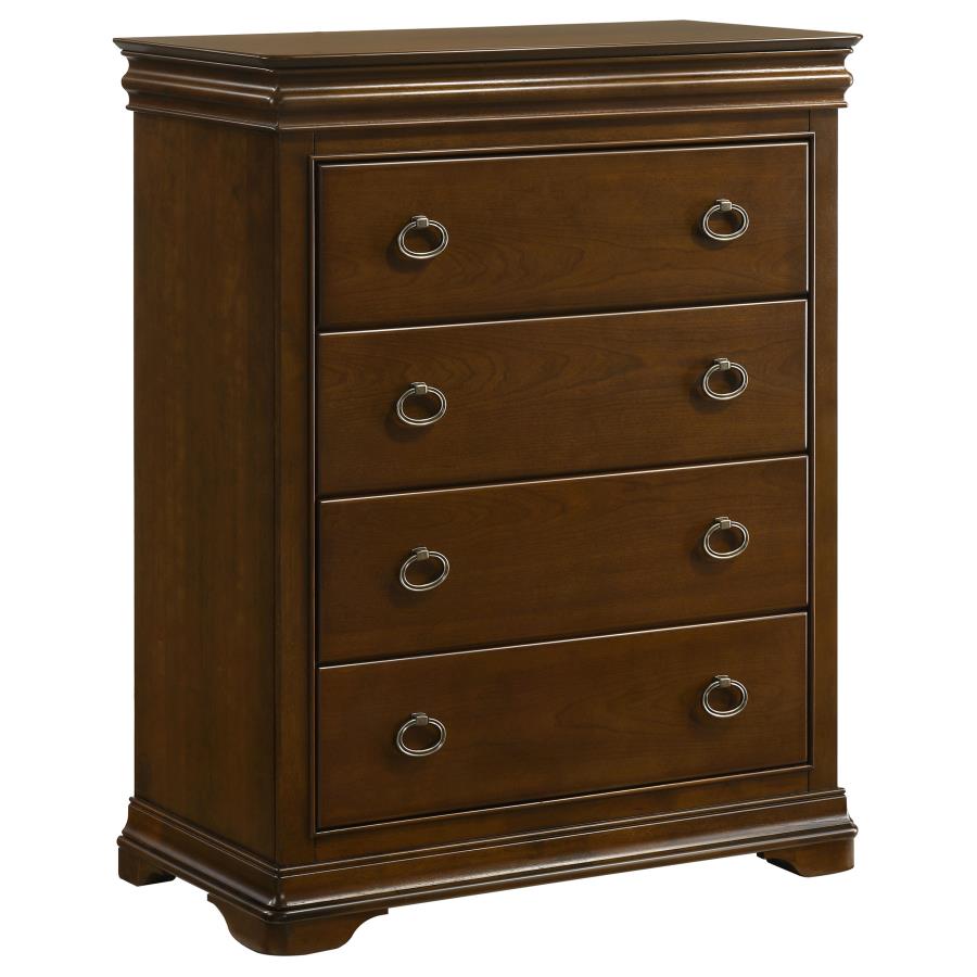 (image for) Garland 4-drawer Bedroom Chest of Drawers Brown Cherry