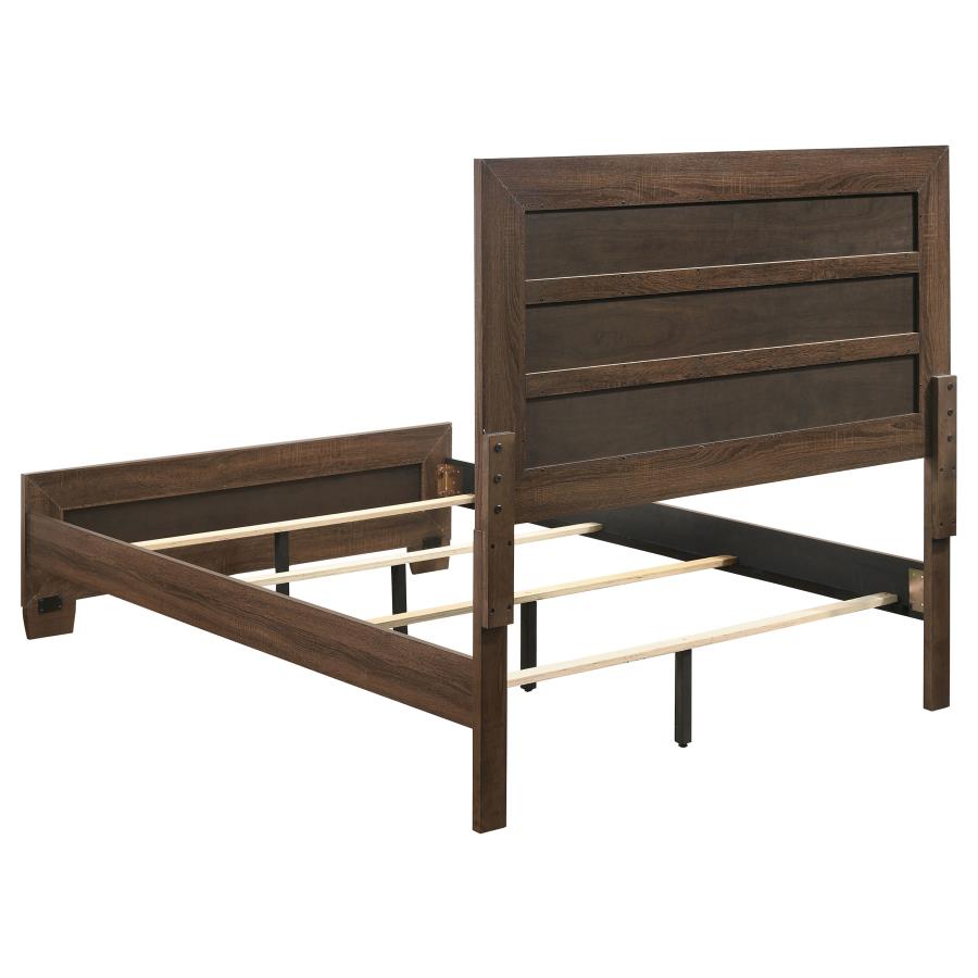 (image for) Brandon Wood Full Panel Bed Warm Brown