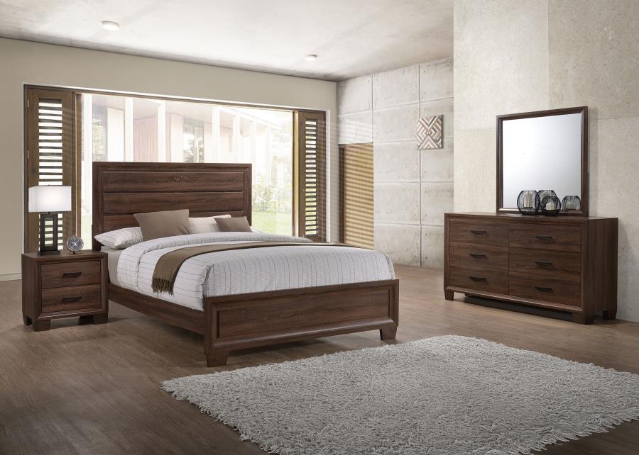 (image for) Brandon 4-piece Eastern King Bedroom Set Warm Brown