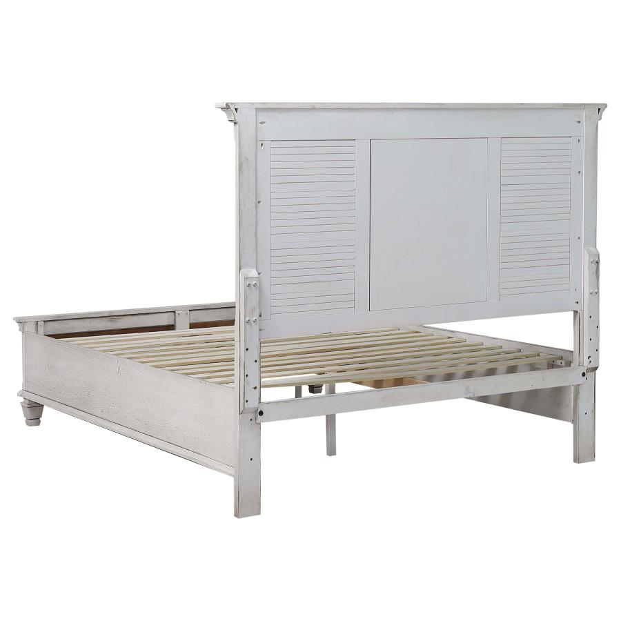 (image for) Franco 5-piece Eastern King Bedroom Set Distressed White