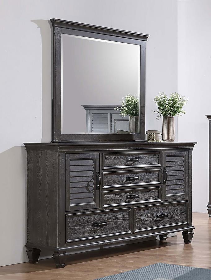 (image for) Franco 5-drawer Dresser with Mirror Weathered Sage