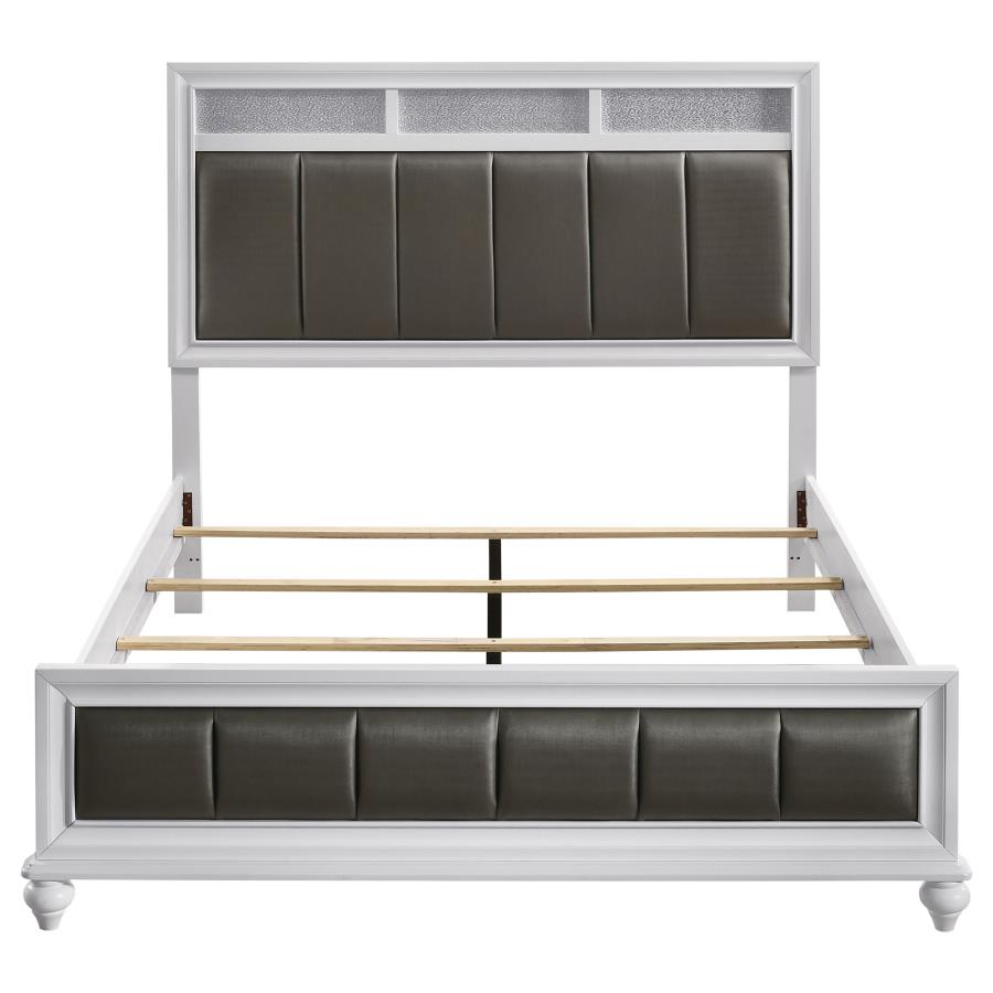 (image for) Barzini Wood Eastern King Panel Bed White