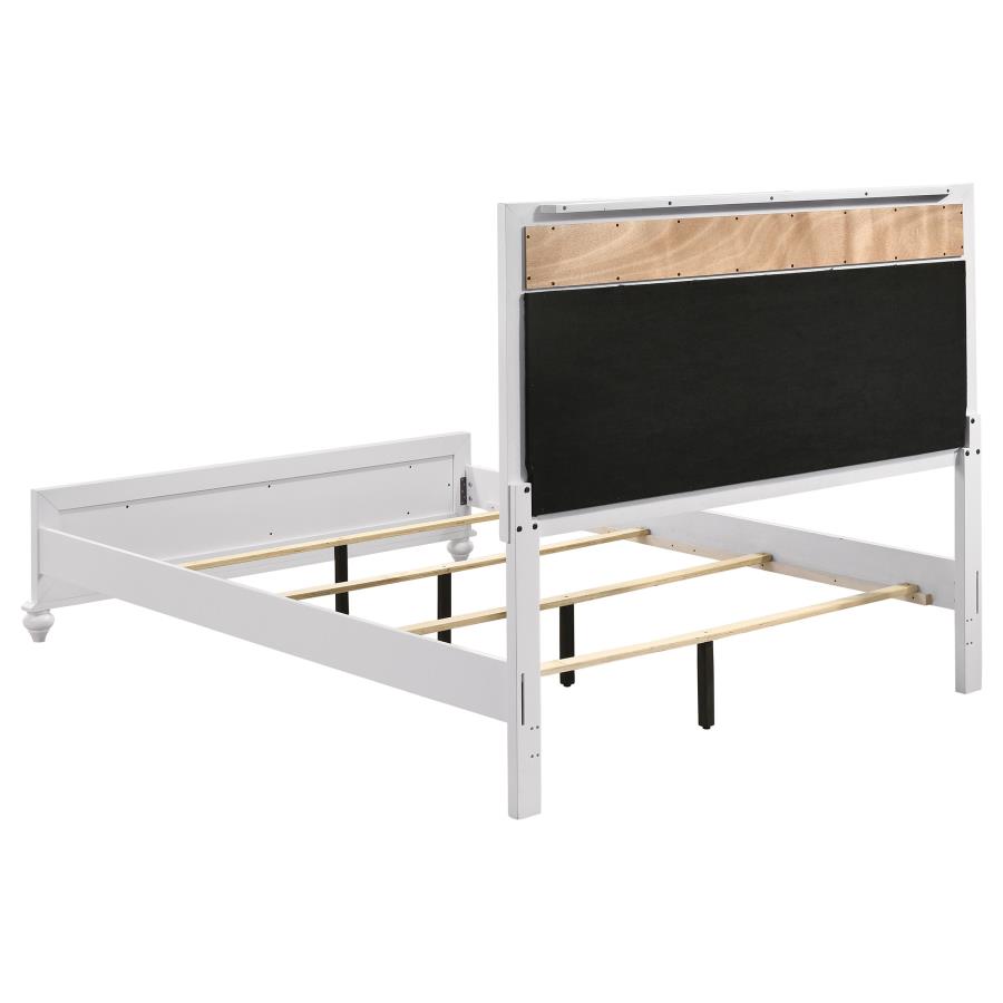 (image for) Barzini Wood Eastern King Panel Bed White