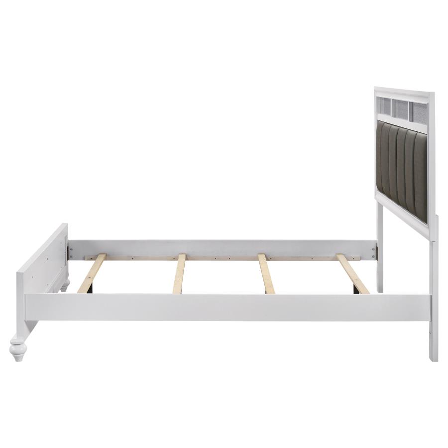 (image for) Barzini Wood California King Panel Bed White