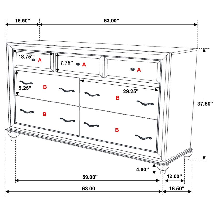 (image for) Barzini 4-piece Queen Bedroom Set White