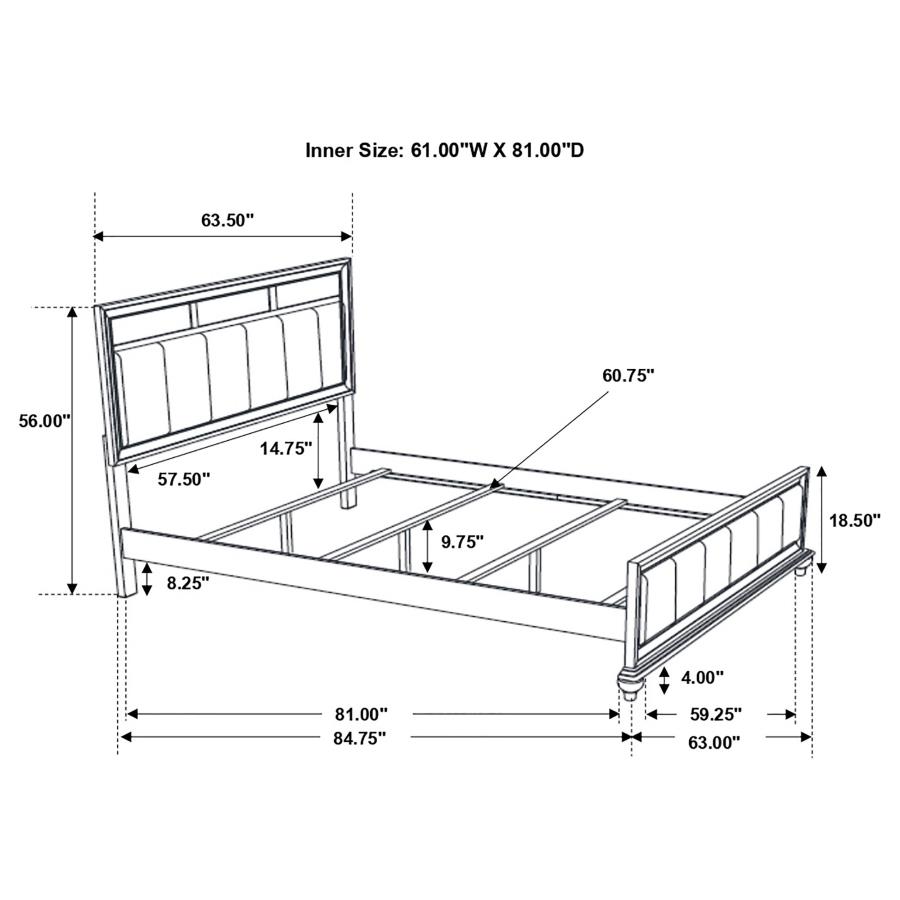 (image for) Barzini 5-piece Queen Bedroom Set White