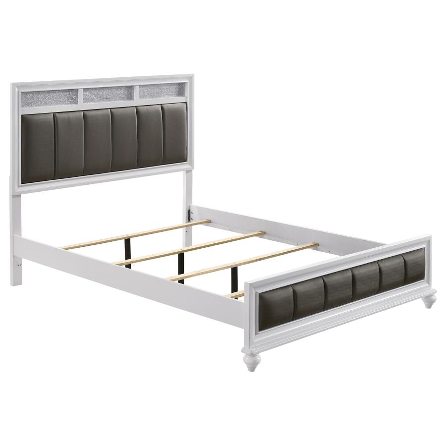 (image for) Barzini Wood Queen Panel Bed White