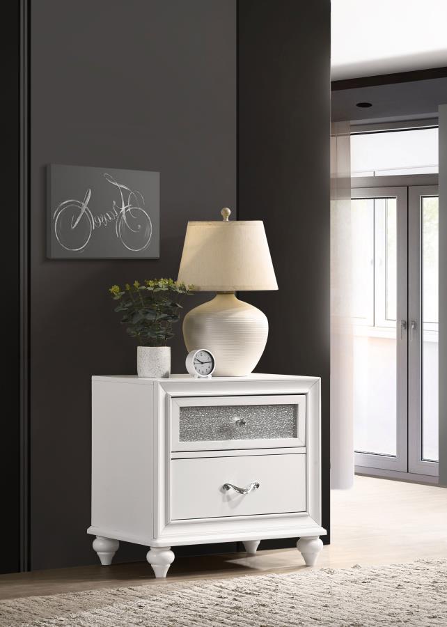 (image for) Barzini 2-drawer Nightstand White