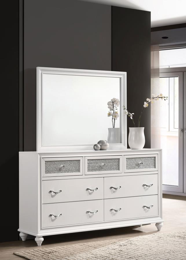 (image for) Barzini 7-drawer Dresser with Mirror White