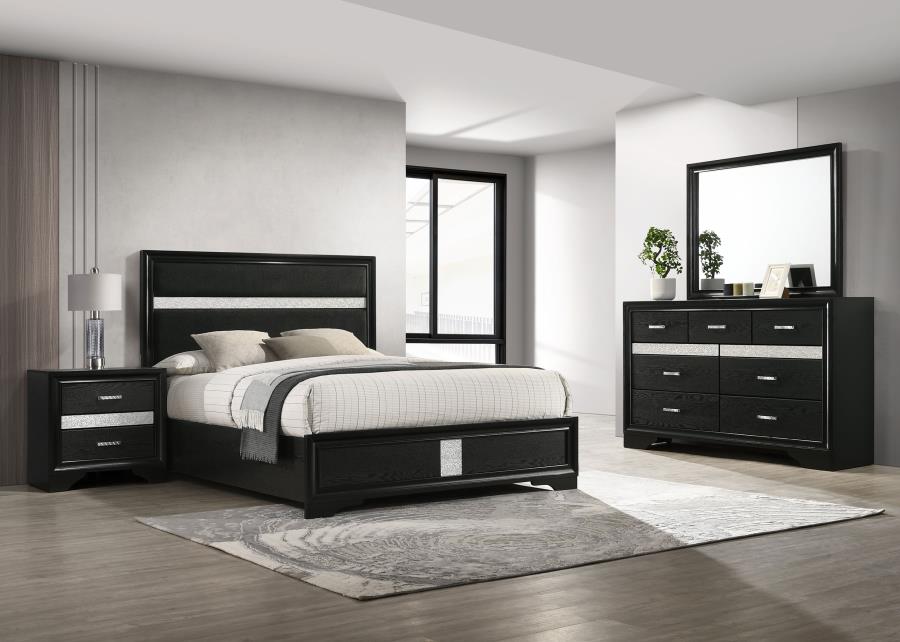 (image for) Miranda 4-piece Eastern King Bedroom Set Black