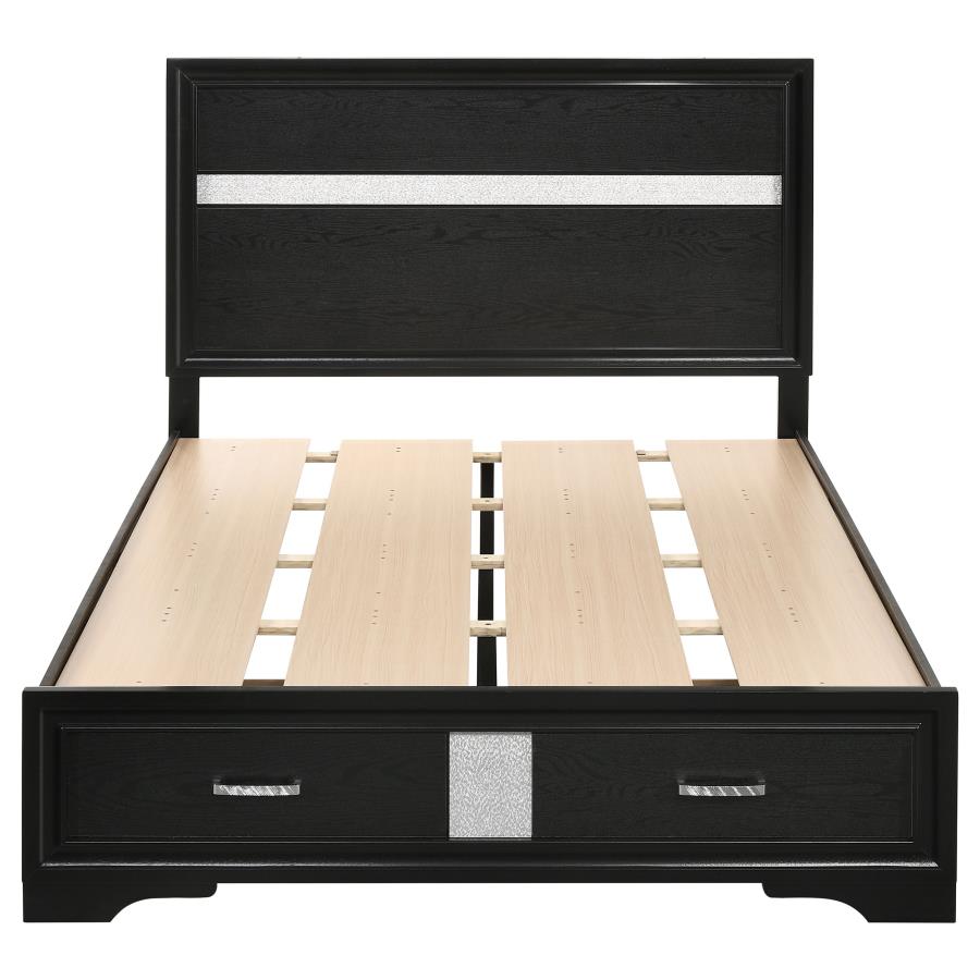 (image for) Miranda 51-inch Wood Full Storage Panel Bed Black