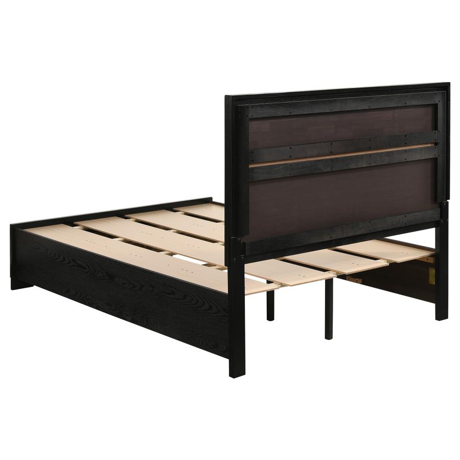 (image for) Miranda 51-inch Wood Full Storage Panel Bed Black