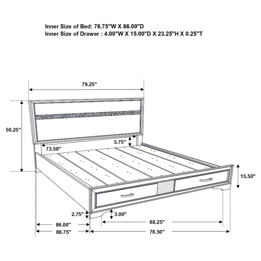 (image for) Miranda 5-piece California King Bedroom Set Black