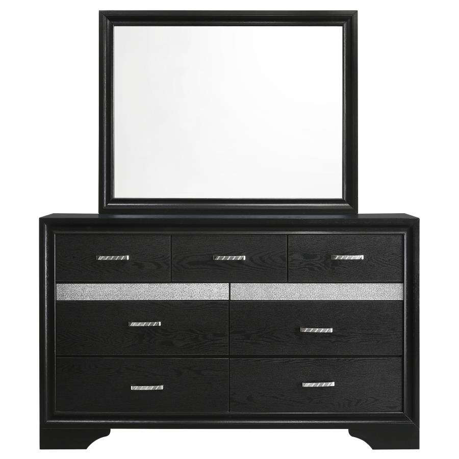 (image for) Miranda 7-drawer Dresser with Mirror Black