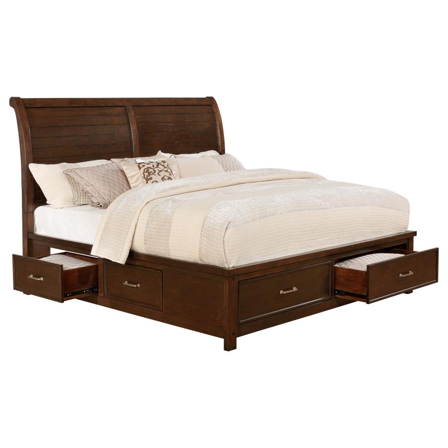 (image for) Barstow Queen Storage Bed Pinot Noir - Click Image to Close