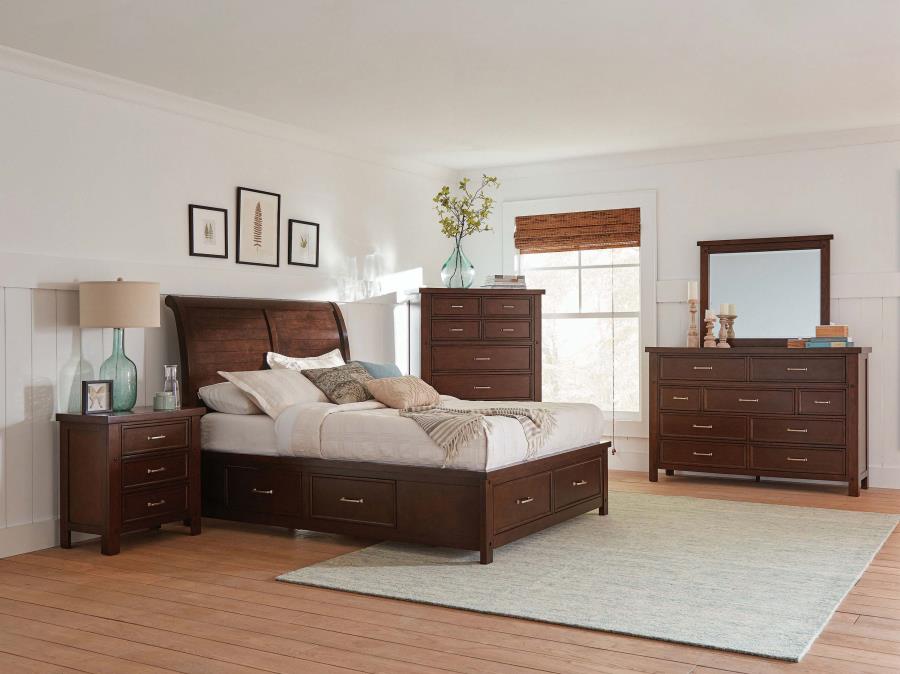 (image for) Barstow Queen Storage Bed Pinot Noir