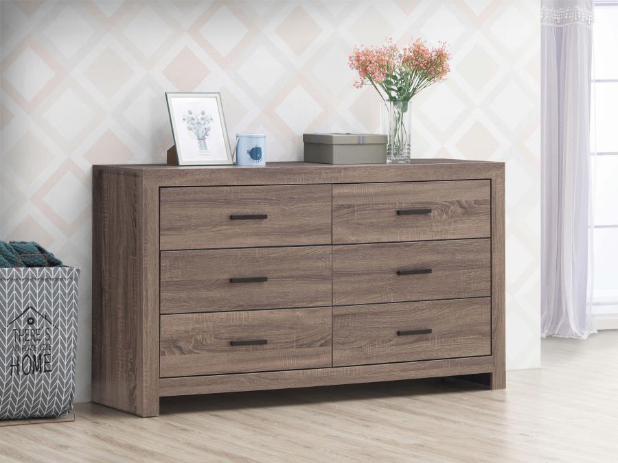 (image for) Brantford 6-drawer Dresser Barrel Oak