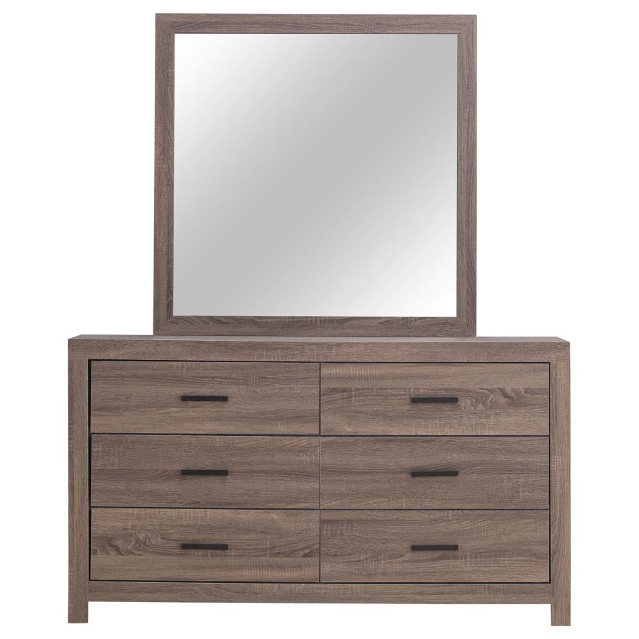 (image for) Brantford 6-drawer Dresser with Mirror Barrel Oak