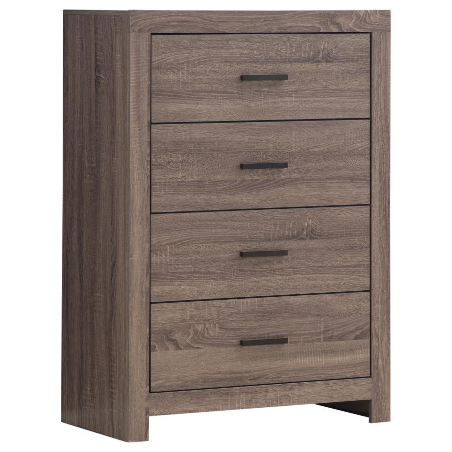 (image for) Brantford 4-drawer Bedroom Chest Barrel Oak - Click Image to Close