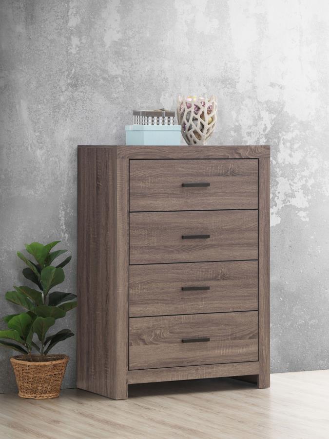 (image for) Brantford 4-drawer Bedroom Chest Barrel Oak