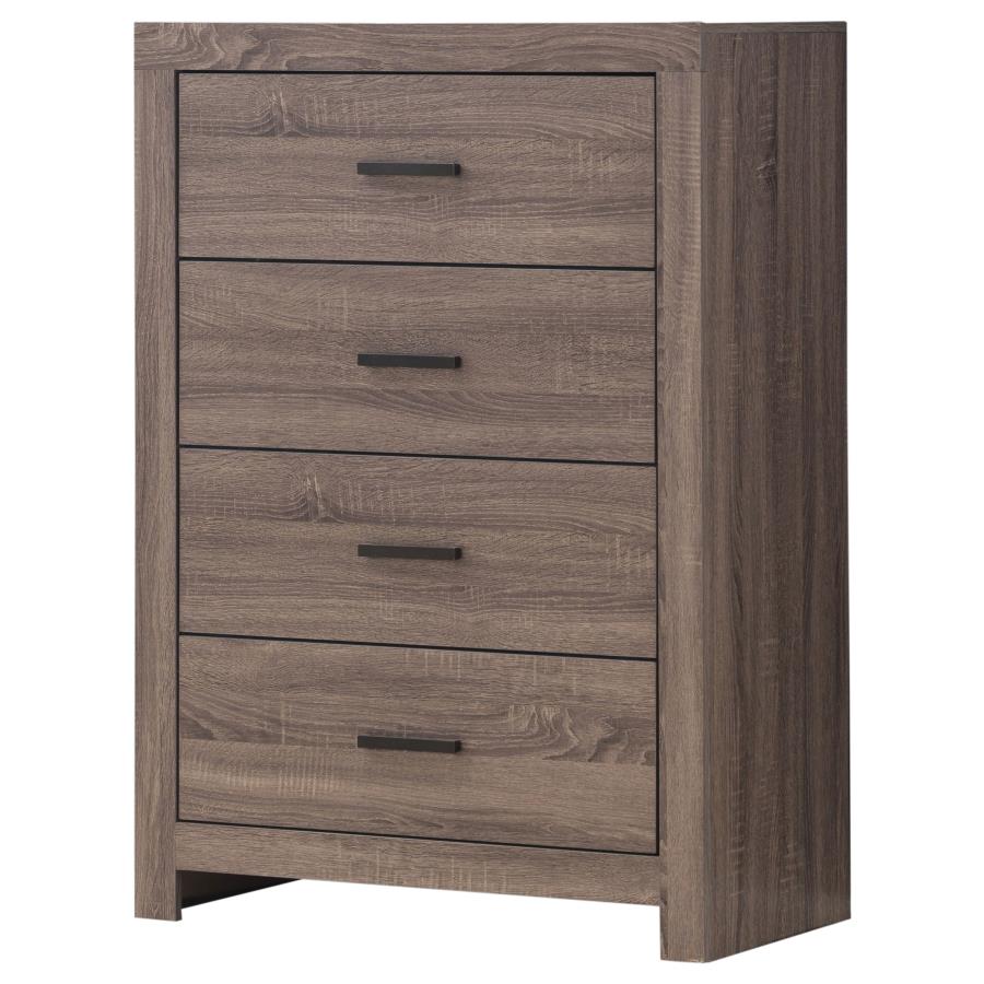 (image for) Brantford 4-drawer Bedroom Chest Barrel Oak