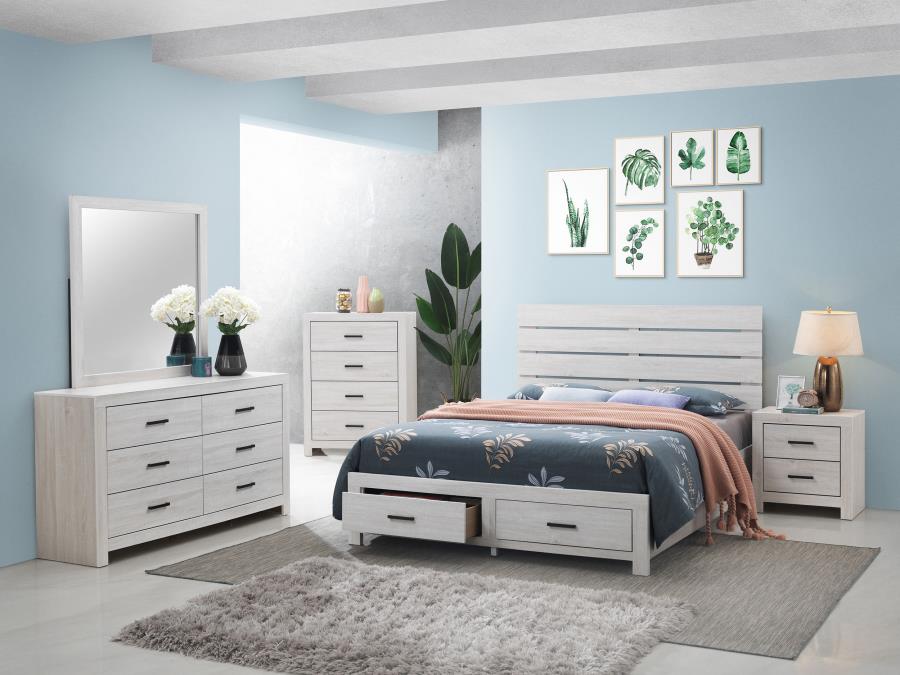 (image for) Brantford 4-piece Queen Bedroom Set Coastal White