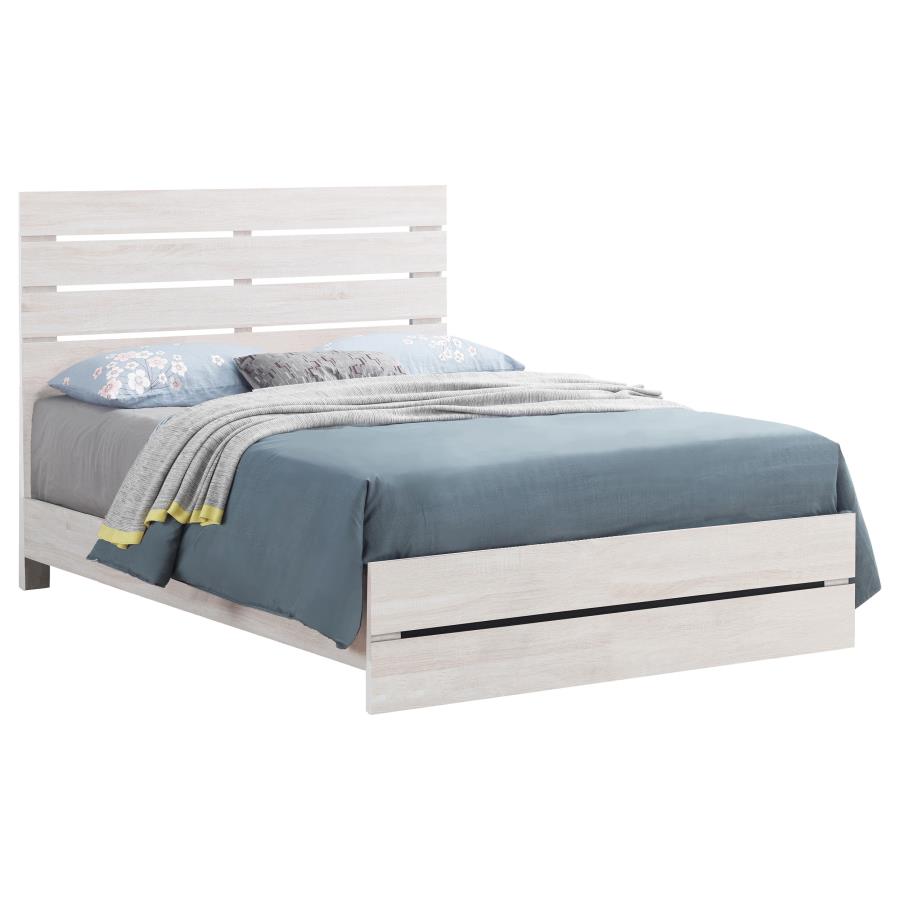 (image for) Brantford Wood Eastern King Panel Bed Coastal White