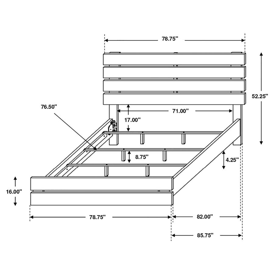 (image for) Brantford Wood Eastern King Panel Bed Coastal White